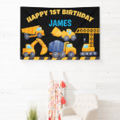 Bouwvrachtwagens, verjaardagsbanner spandoek (Insitu)