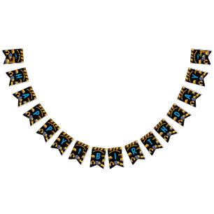 Bouwvrachtwagens, verjaardagsbanner vlaggetjes