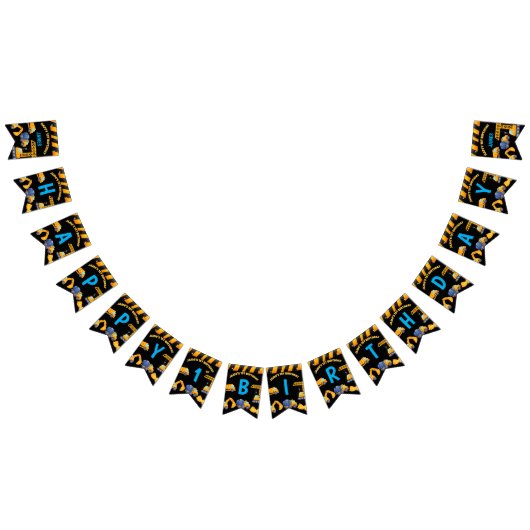 Bouwvrachtwagens, verjaardagsbanner vlaggetjes (Alle)