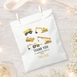 Bouwvrachtwagens Verjaardagsfeestje Dank u Bedankzakje