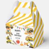 Bouwvrachtwagens | Verjaardagsfeestje voor kindere Bedankdoosjes (Achterkant)