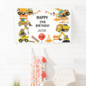 Bouwvrachtwagens | Verjaardagsfeestje voor kindere Spandoek (Insitu)