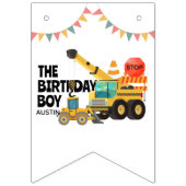 Bouwvrachtwagens | Verjaardagsfeestje voor kindere Vlaggetjes (Eerste vlag)