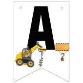 Bouwvrachtwagens | Verjaardagsfeestje voor kindere Vlaggetjes (Derde vlag)