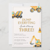 Bouwvuil Alles 3e verjaardag Kaart (Voorkant)