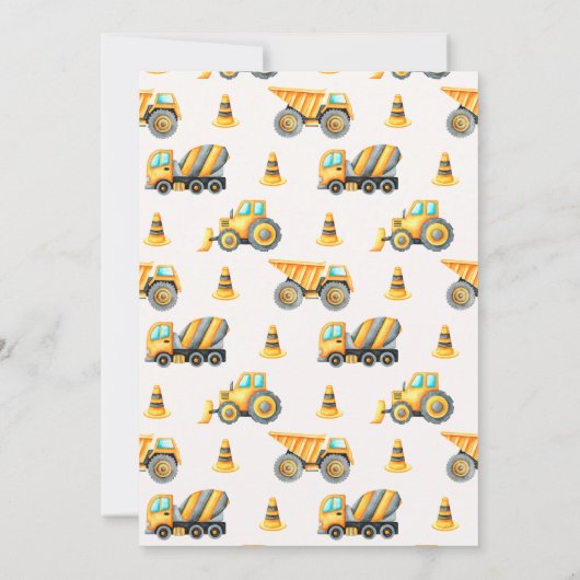 Bouwvuil Alles 3e verjaardag Kaart (Achterkant)