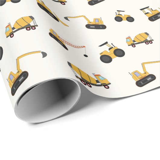 Bouwvuilniswagen Kinder Cadeaupapier (Rol Hoek)