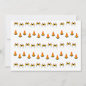 Bouwvuilniswagens graven verjaardagsfeest kaart (Achterkant)