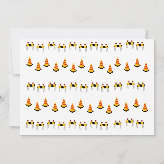 Bouwvuilniswagens graven verjaardagsfeest kaart (Achterkant)