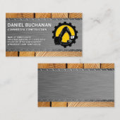 Bouwwa voertuig | Staal Hout Visitekaartje (Voorkant / Achterkant)