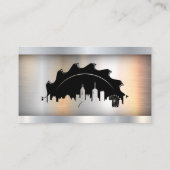 Bouwwaag Stad Logo | Metaalachtig Visitekaartje (Achterkant)