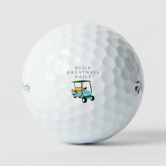 'Bouwwaarden Dagelijks' Groei Toewijding Cadeau Golfballen (Voorkant)