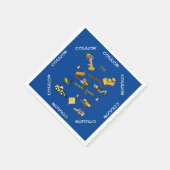 Bouwwaarschuwing Werkzone Aangepast Servet (Hoek)