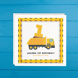 Bouwwagen 1e Verjaardagsfeest Servetten