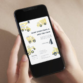 Bouwwagen 4e verjaardag kaart