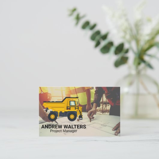 bouwwagen | Architect Engineers Visitekaartje (Staand voorkant)