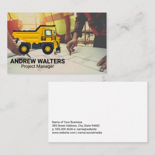 bouwwagen | Architect Engineers Visitekaartje (Voorkant / Achterkant)