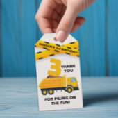 Bouwwagen Dank u Label Cadeaulabel