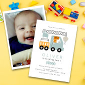 Bouwwagen Dinosaurus Verjaardag Kaart