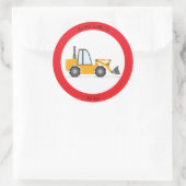 Bouwwagen Dit boek behoort toe aan Ronde Sticker (Tas)