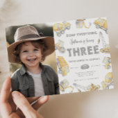 Bouwwagen DRIE 3e verjaardagsfeest Kaart