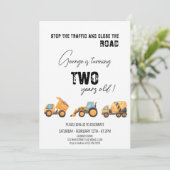 Bouwwagen elke leeftijd Verjaardag Kaart (Staand voorkant)