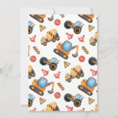 Bouwwagen elke leeftijd Verjaardag Kaart (Achterkant)