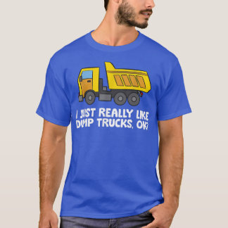 Bouwwagen ik hou echt van vuilwagens t-shirt