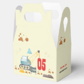 Bouwwagen jongen verjaardag bedankdoosjes (Geopend)