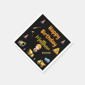 Bouwwagen kids verjaardag servetten (Hoek)