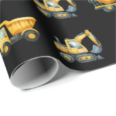 Bouwwagen met ballonnen Verjaardag Cadeaupapier (Rol Hoek)