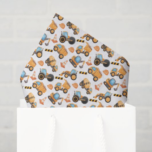 Bouwwagen Tissuepapier (Cadeauzakje)