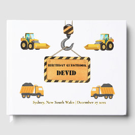 Bouwwagen Verjaardag gastenboek