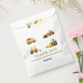 Bouwwagen Verjaardag gunstzak Bedankzakje (Gezegeld)