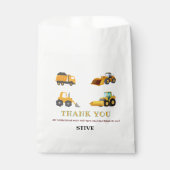 Bouwwagen Verjaardag gunstzak Bedankzakje (Voorkant)