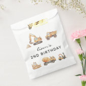 Bouwwagen Verjaardag Modern Minimal Bedankzakje (Gezegeld)