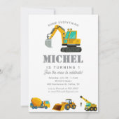 Bouwwagen Verjaardag Party Decoratie Kaart (Voorkant)