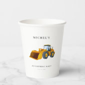Bouwwagen Verjaardag Party Decoratie Papieren Bekers (Voorkant)