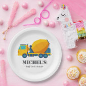 Bouwwagen Verjaardag Party Decoratie Papieren Bordje (Feest)