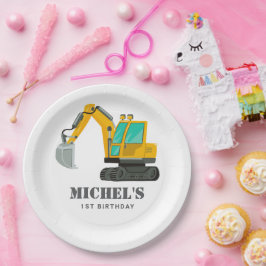Bouwwagen Verjaardag Party Decoratie Papieren Bordje