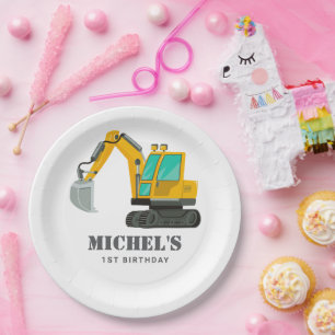 Bouwwagen Verjaardag Party Decoratie Papieren Bordje