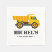 Bouwwagen Verjaardag Party Decoratie Servet (Voorkant)