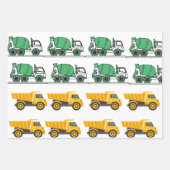Bouwwagen Verjaardag Wrapping Paper Sheets (Voorkant 3)