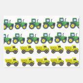 Bouwwagen Verjaardag Wrapping Paper Sheets (Voorkant 2)