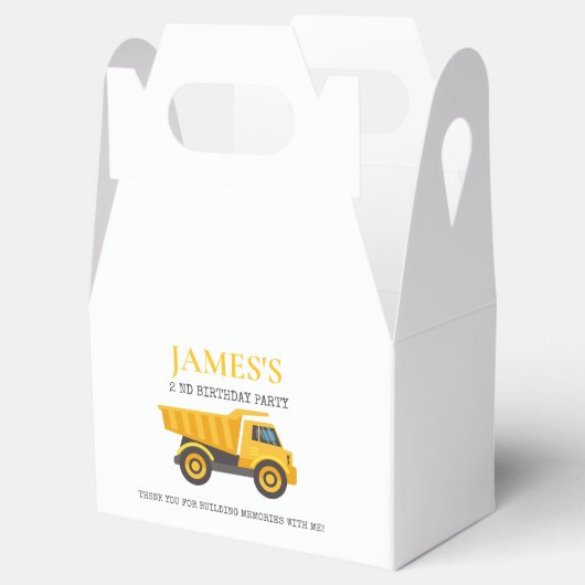 Bouwwagen Verjaardagsfeest Bedankdoosjes (Geopend)