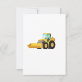 Bouwwagen Verjaardagsfeest Bedankkaart (Achterkant)
