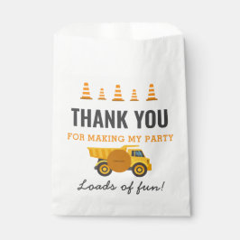 Bouwwagen Verjaardagsfeest Bedankzakje