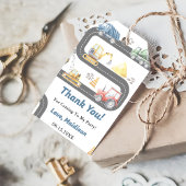 Bouwwagen Verjaardagsfeest Cadeaulabel