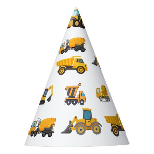 Bouwwagen Verjaardagsfeest Feesthoedjes (Voorkant)