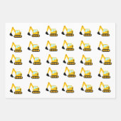 Bouwwagen Verjaardagsfeest Inpakpapier Vel (Voorkant 2)